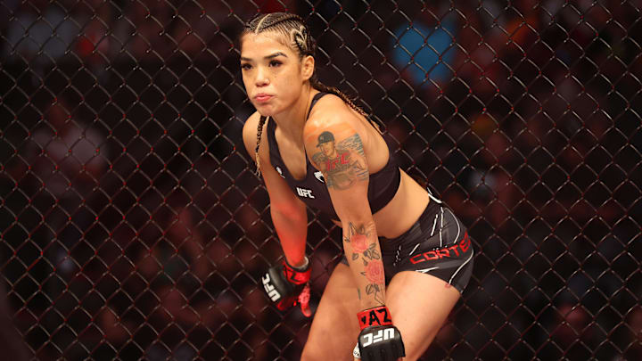 racy Cortez before fighting against Melissa Gatto during UFC 274 at Footprint Center. racy Cortez before fighting against Melissa Gatto during UFC 274 at Footprint Center.