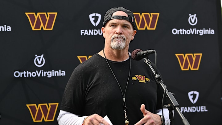 Washington Commanders head coach Dan Quinn. Washington Commanders head coach Dan Quinn.