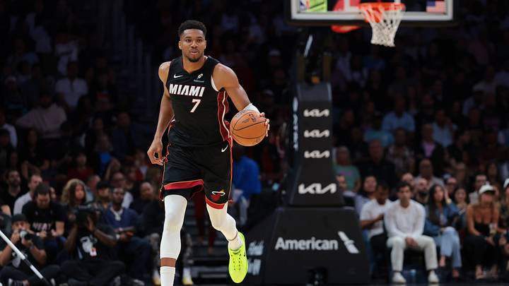 Oct 23, 2026; Miami, Florida, USA; Miami Heat forward Giannis Antetokounmpo (7) dribbles the basketball against the Detroit Pistons during the second quarter at Kaseya Center. Mandatory Credit: Sam Navarro-Imagn Images Oct 23, 2026; Miami, Florida, USA; Miami Heat forward Giannis Antetokounmpo (7) dribbles the basketball against the Detroit Pistons during the second quarter at Kaseya Center. Mandatory Credit: Sam Navarro-Imagn Images