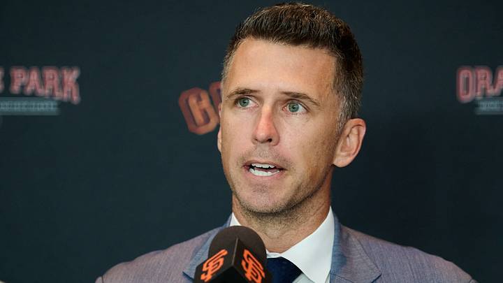 San Francisco Giants president of baseball operations Buster Posey. San Francisco Giants president of baseball operations Buster Posey.