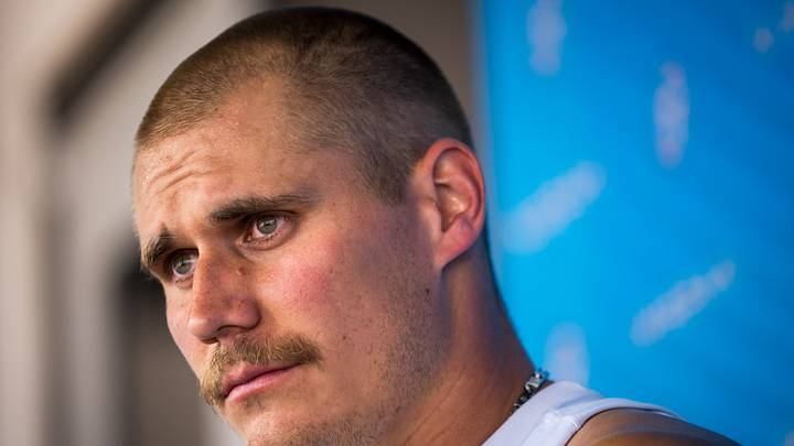 Tennessee Titans linebacker Cody Barton speaks after mandatory minicamp at Vanderbilt Health Football Center in Nashville, Tenn., Wednesday, June 17, 2026.