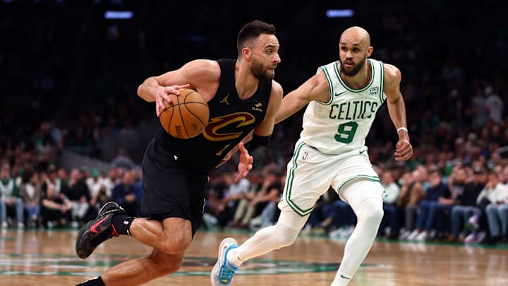 Max Strus, Cleveland Cavaliers and Derrick White, Boston Celtics