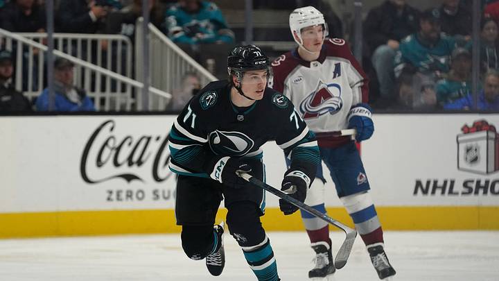 Colorado Avalanche defenseman Cale Makar, San Jose Sharks center Macklin Celebrini Colorado Avalanche defenseman Cale Makar, San Jose Sharks center Macklin Celebrini