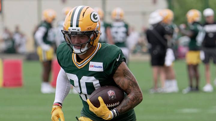 Green Bay Packers cornerback Domani Jackson (20) is shown at training camp Friday, July 31, 2026 in Green Bay, Wisconsin. Green Bay Packers cornerback Domani Jackson (20) is shown at training camp Friday, July 31, 2026 in Green Bay, Wisconsin.