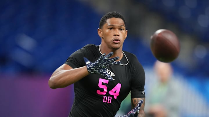Penn State defensive back Zakee Wheatley (DB54) during the NFL Scouting Combine 