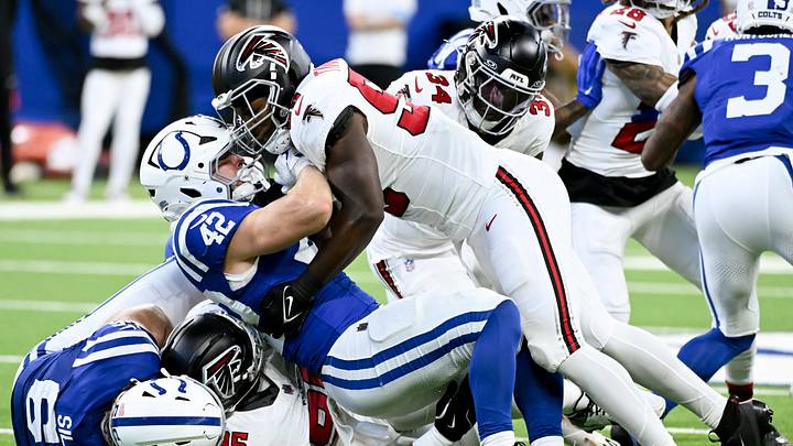 The Atlanta Falcons signed linebacker Channing Tindall as a free agent in March. The Atlanta Falcons signed linebacker Channing Tindall as a free agent in March.