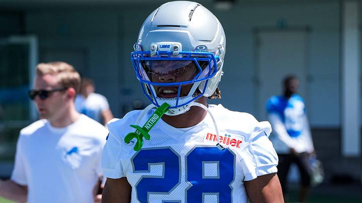 Detroit Lions cornerback Keith Abney II (28) during OTAs at Meijer Performance Center in Allen Park on Friday, May 29, 2026.