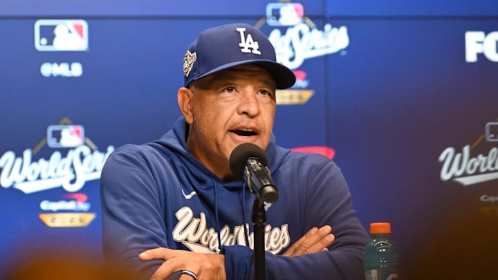 Oct 25, 2025; Toronto, Ontario, CAN; Los Angeles Dodgers manager Dave Roberts (30) speaks to the media prior to game two of the 2025 MLB World Series against the Toronto Blue Jays at Rogers Centre. Mandatory Credit: Dan Hamilton-Imagn Images Oct 25, 2025; Toronto, Ontario, CAN; Los Angeles Dodgers manager Dave Roberts (30) speaks to the media prior to game two of the 2025 MLB World Series against the Toronto Blue Jays at Rogers Centre. Mandatory Credit: Dan Hamilton-Imagn Images