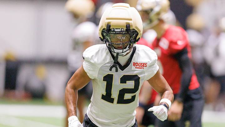 New Orleans Saints wide receiver Chris Olave. New Orleans Saints wide receiver Chris Olave.