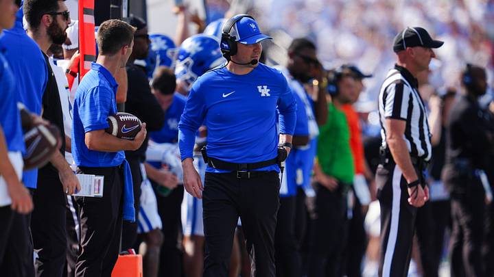 Kentucky head coach Will Stein couldn’t find a second half gameplan to stop Alabama as the Tide rolled past the Cats 45-17 Saturday, Sept. 12, 2026 in Lexington, Kentucky. Kentucky head coach Will Stein couldn’t find a second half gameplan to stop Alabama as the Tide rolled past the Cats 45-17 Saturday, Sept. 12, 2026 in Lexington, Kentucky.