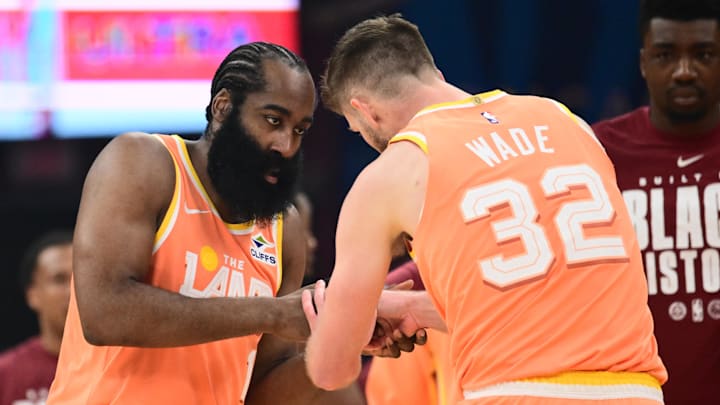 James Harden suffered a fractured thumb during the Cavaliers’ win over the Knicks.