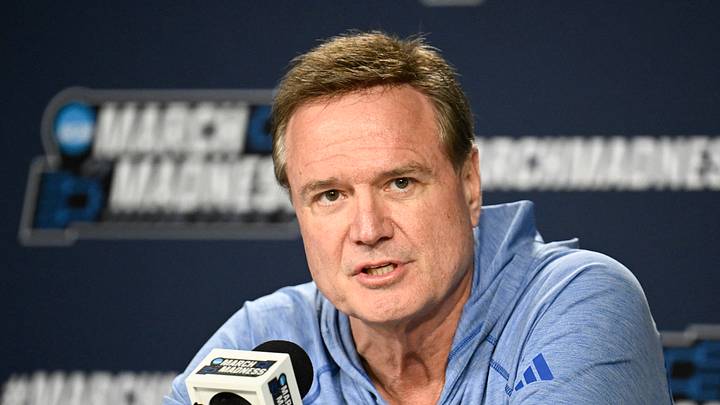 Mar 19, 2026; San Diego, CA, USA; Kansas Jayhawks head coach Bill Self speaks at a press conference ahead of the first round of the men's 2026 NCAA Tournament at Viejas Arena. Mandatory Credit: Denis Poroy-Imagn Images Mar 19, 2026; San Diego, CA, USA; Kansas Jayhawks head coach Bill Self speaks at a press conference ahead of the first round of the men's 2026 NCAA Tournament at Viejas Arena. Mandatory Credit: Denis Poroy-Imagn Images