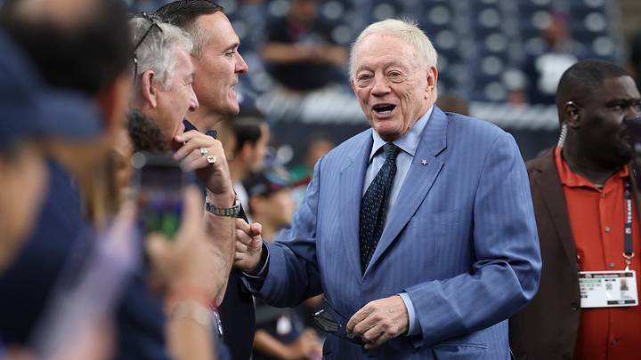 Dallas Cowboys owner Jerry Jones greets fans before the game against the Houston Texans at Reliant Stadium. Mandatory Credit: Troy Taormina-Imagn Images Dallas Cowboys owner Jerry Jones greets fans before the game against the Houston Texans at Reliant Stadium. Mandatory Credit: Troy Taormina-Imagn Images