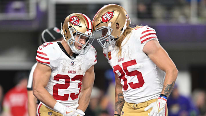Christian McCaffrey shared a heartwarming message about George Kittle after he went down with a torn achilles. Christian McCaffrey shared a heartwarming message about George Kittle after he went down with a torn achilles.