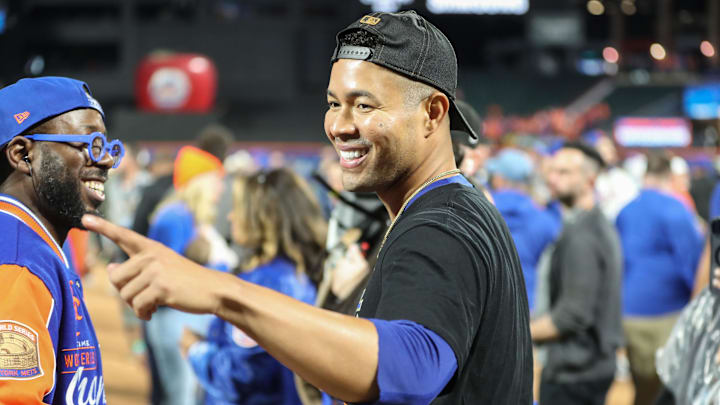 Oct 9, 2024; New York City, New York, USA; New York Mets pitcher Jose Quintana (62) after game four of the NLDS for the 2024 MLB Playoffs at Citi Field. Mandatory Credit: Wendell Cruz-Imagn Images