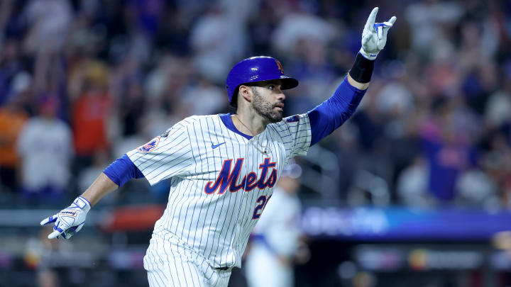 Jun 13, 2024; New York City, New York, USA; New York Mets designated hitter J.D. Martinez (28) reacts after hitting a ninth inning walkoff two run home run against the Miami Marlins at Citi Field. Mandatory Credit: Brad Penner-USA TODAY Sports Jun 13, 2024; New York City, New York, USA; New York Mets designated hitter J.D. Martinez (28) reacts after hitting a ninth inning walkoff two run home run against the Miami Marlins at Citi Field. Mandatory Credit: Brad Penner-USA TODAY Sports
