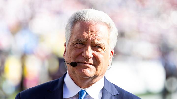 Santa Clara, CA, USA; NFL Network analyst Steve Mariucci prior to the New England Patriots game against the Seattle Seahawks in Super Bowl LX at Levi's Stadium. Mandatory Credit: Mark J. Rebilas-Imagn Images