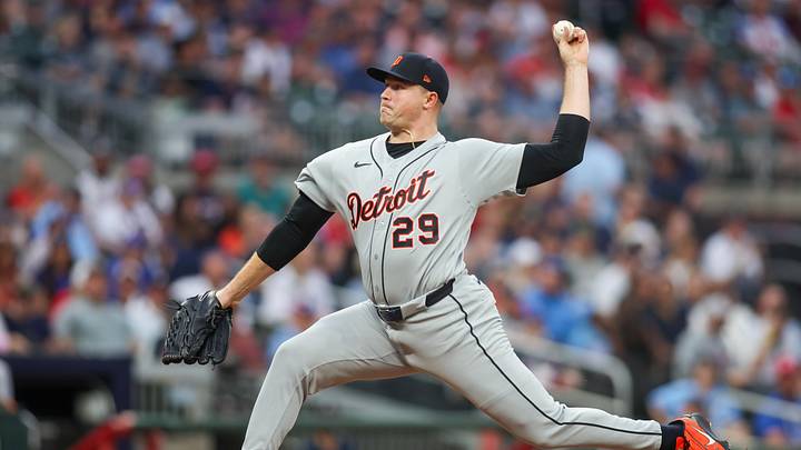 Apr 29, 2026; Atlanta, Georgia, USA; Detroit Tigers starting pitcher Tarik Skubal (29) throws against the Atlanta Braves in the second inning at Truist Park. Mandatory Credit: Brett Davis-Imagn Images Apr 29, 2026; Atlanta, Georgia, USA; Detroit Tigers starting pitcher Tarik Skubal (29) throws against the Atlanta Braves in the second inning at Truist Park. Mandatory Credit: Brett Davis-Imagn Images