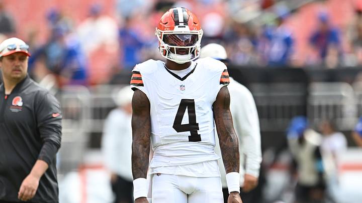 Aug 22, 2026; Cleveland, Ohio, USA; Cleveland Browns quarterback Deshaun Watson (4) during the first half at Huntington Bank Field. Mandatory Credit: Ken Blaze-Imagn Images Aug 22, 2026; Cleveland, Ohio, USA; Cleveland Browns quarterback Deshaun Watson (4) during the first half at Huntington Bank Field. Mandatory Credit: Ken Blaze-Imagn Images