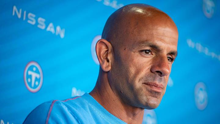 Tennessee Titans Coach Robert Saleh speaks before mandatory minicamp at Vanderbilt Health Football Center in Nashville, Tenn., Wednesday, June 17, 2026.