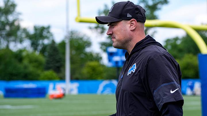 Detroit Lions pass game coordinator Mike Kafka
during mini camp at Meijer Performance Center in Allen Park on Tuesday, June 16, 2026.
