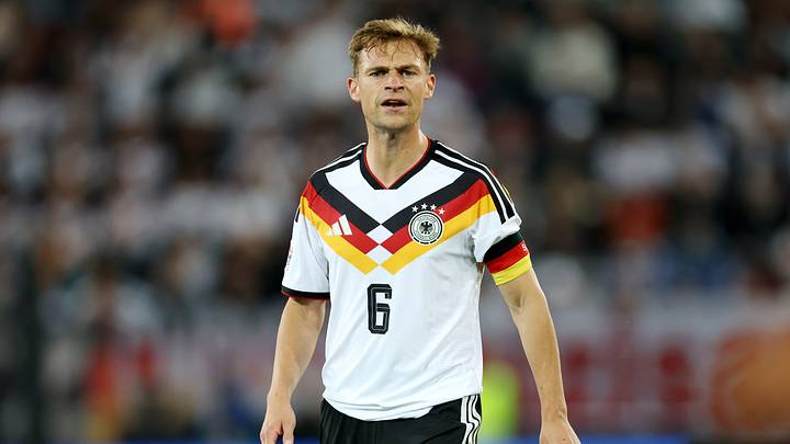 Bayern Munich midfielder Joshua Kimmich in action for Germany against Greece on Sunday.