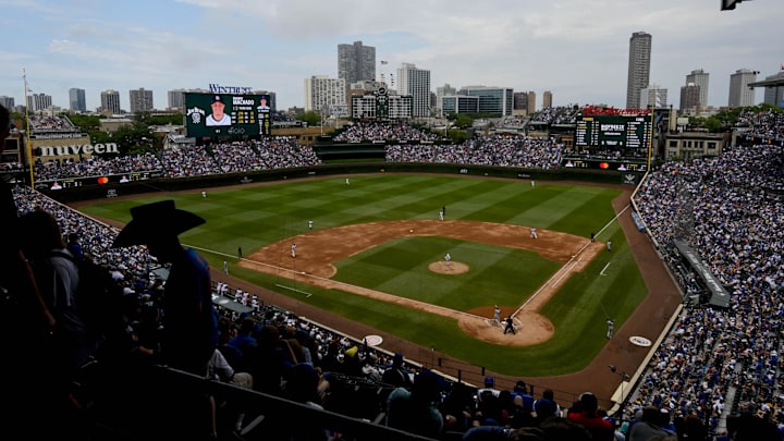 Jul 21, 2019; Chicago, IL, USA; A general view during the game between the Chicago Cubs and the San Diego Padres at Wrigley Field.
