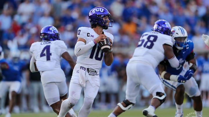 TCU quarterback Josh Hoover against SMU 9/21/24 TCU quarterback Josh Hoover against SMU 9/21/24