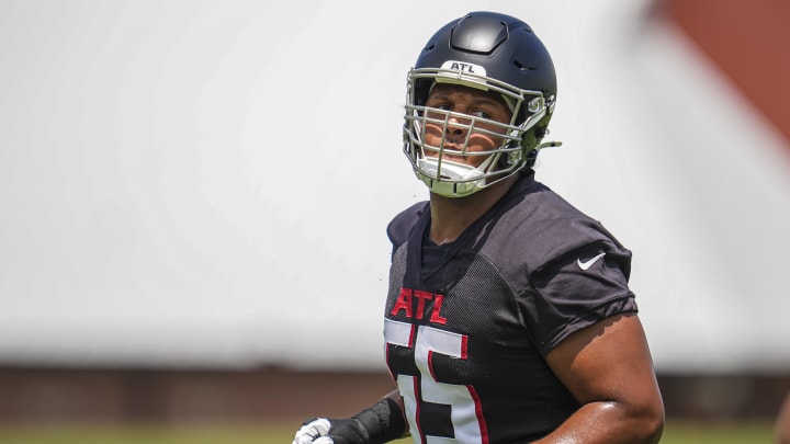 Atlanta Falcons offensive lineman Matthew Bergeron is trending for another step forward this fall. Atlanta Falcons offensive lineman Matthew Bergeron is trending for another step forward this fall.