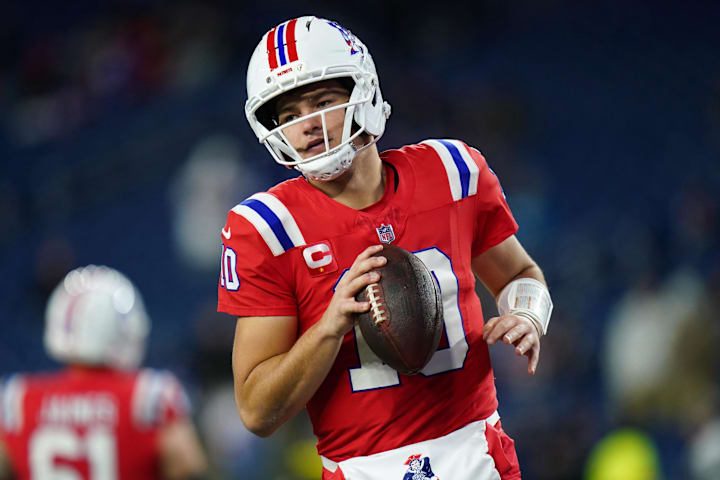 New England Patriots quarterback Drake Maye
