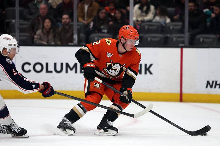 Anaheim Ducks defenseman Jackson LaComb
