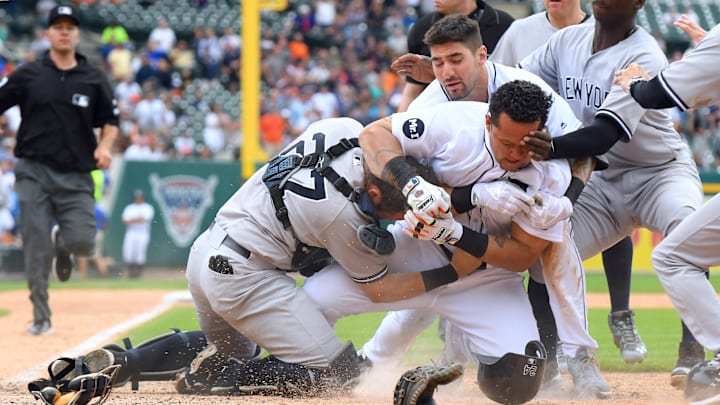 Miguel Cabrera protagonizó una trifulca ante los Yankees en la temporada 2017 de Grandes Ligas 
