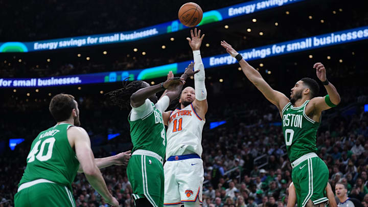 Luke Kornet, Jrue Holiday, Jalen Brunson, Jayson Tatum