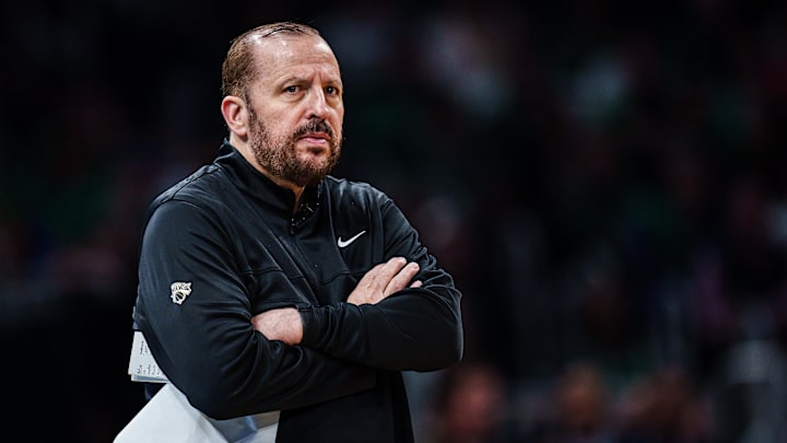 Oct 22, 2024; Boston, Massachusetts, USA; New York Knicks head coach Tom Thibodeau watches from the sideline as they take on the Boston Celtics at TD Garden. Mandatory Credit: David Butler II-Imagn Images Oct 22, 2024; Boston, Massachusetts, USA; New York Knicks head coach Tom Thibodeau watches from the sideline as they take on the Boston Celtics at TD Garden. Mandatory Credit: David Butler II-Imagn Images