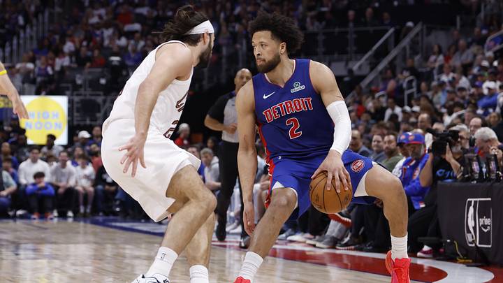 May 17, 2026; Detroit, Michigan, USA; Detroit Pistons guard Cade Cunningham (2) is defended by Cleveland Cavaliers guard/forward Max Strus (2) in the second half during game seven of the second round of the 2026 NBA Playoffs at Little Caesars Arena. Mandatory Credit: Rick Osentoski-Imagn Images May 17, 2026; Detroit, Michigan, USA; Detroit Pistons guard Cade Cunningham (2) is defended by Cleveland Cavaliers guard/forward Max Strus (2) in the second half during game seven of the second round of the 2026 NBA Playoffs at Little Caesars Arena. Mandatory Credit: Rick Osentoski-Imagn Images