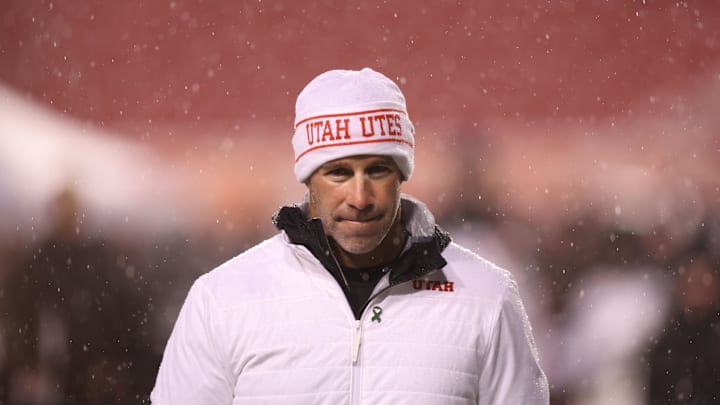 Utah Utes head coach Morgan Scalley.