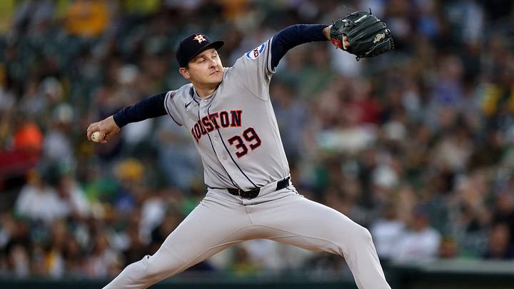 Houston Astros starting pitcher Hayden Wesneski (39). Mandatory Credit: Dennis Lee-Imagn Images Houston Astros starting pitcher Hayden Wesneski (39). Mandatory Credit: Dennis Lee-Imagn Images
