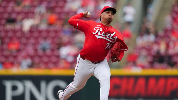 May 23, 2026; Cincinnati, Ohio, USA; Cincinnati Reds pitcher Jose Franco (74) throws against the St. Louis Cardinals in the ninth inning at Great American Ball Park. Mandatory Credit: Aaron Doster-Imagn Images May 23, 2026; Cincinnati, Ohio, USA; Cincinnati Reds pitcher Jose Franco (74) throws against the St. Louis Cardinals in the ninth inning at Great American Ball Park. Mandatory Credit: Aaron Doster-Imagn Images