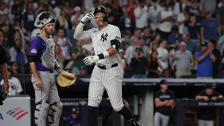 New York Yankees center fielder Aaron Judge. New York Yankees center fielder Aaron Judge.