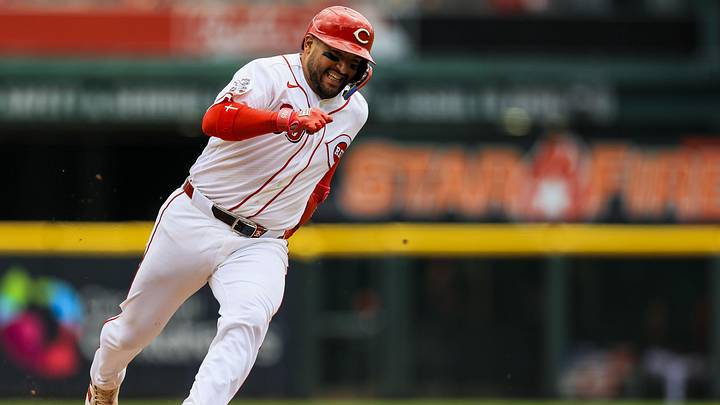 May 14, 2026; Cincinnati, Ohio, USA; Cincinnati Reds catcher Jose Trevino (35) scores on a two-run double hit by third baseman Ke'bryan Hayes (not pictured) in the fourth inning against the Washington Nationals at Great American Ball Park. Mandatory Credit: Katie Stratman-Imagn Images May 14, 2026; Cincinnati, Ohio, USA; Cincinnati Reds catcher Jose Trevino (35) scores on a two-run double hit by third baseman Ke'bryan Hayes (not pictured) in the fourth inning against the Washington Nationals at Great American Ball Park. Mandatory Credit: Katie Stratman-Imagn Images