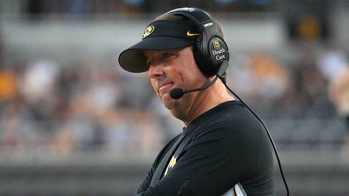 Sep 3, 2026; Columbia, Missouri, USA; Missouri Tigers head coach Eli Drinkwitz is seen during the game against the Arkansas-Pine Bluff Golden Lions at Faurot Field at Memorial Stadium. Mandatory Credit: Denny Medley-Imagn Images Sep 3, 2026; Columbia, Missouri, USA; Missouri Tigers head coach Eli Drinkwitz is seen during the game against the Arkansas-Pine Bluff Golden Lions at Faurot Field at Memorial Stadium. Mandatory Credit: Denny Medley-Imagn Images