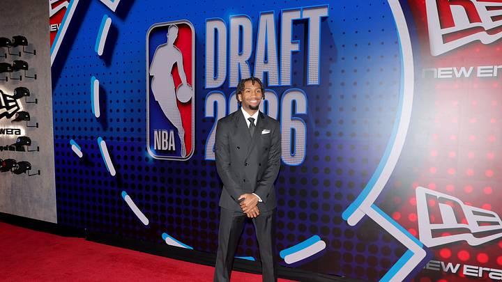 Jun 23, 2026; New York, NY, USA; Draft prospect Darryn Peterson poses for photos on the red carpet before the 2026 NBA draft at Barclays Center. Mandatory Credit: Brad Penner-Imagn Images Jun 23, 2026; New York, NY, USA; Draft prospect Darryn Peterson poses for photos on the red carpet before the 2026 NBA draft at Barclays Center. Mandatory Credit: Brad Penner-Imagn Images