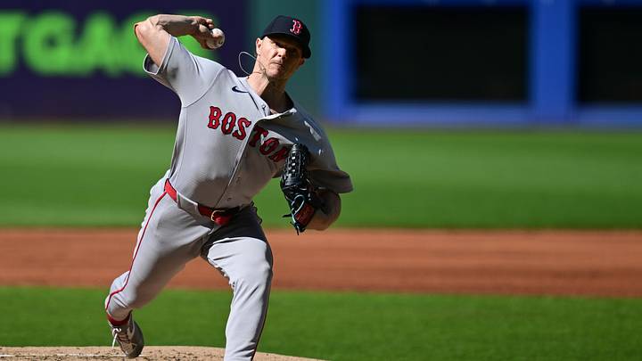 May 30, 2026; Cleveland, Ohio, USA; Boston Red Sox starting pitcher Sonny Gray (54) throws a pitch during the first inning against the Cleveland Guardians at Progressive Field. Mandatory Credit: David Dermer-Imagn Images