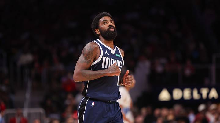 Nov 25, 2024; Atlanta, Georgia, USA; Dallas Mavericks guard Kyrie Irving (11) in action against the Atlanta Hawks in the fourth quarter at State Farm Arena. Mandatory Credit: Brett Davis-Imagn Images Nov 25, 2024; Atlanta, Georgia, USA; Dallas Mavericks guard Kyrie Irving (11) in action against the Atlanta Hawks in the fourth quarter at State Farm Arena. Mandatory Credit: Brett Davis-Imagn Images