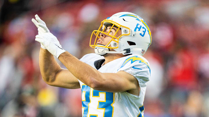 November 13, 2022; Santa Clara, California, USA; Los Angeles Chargers wide receiver Michael Bandy