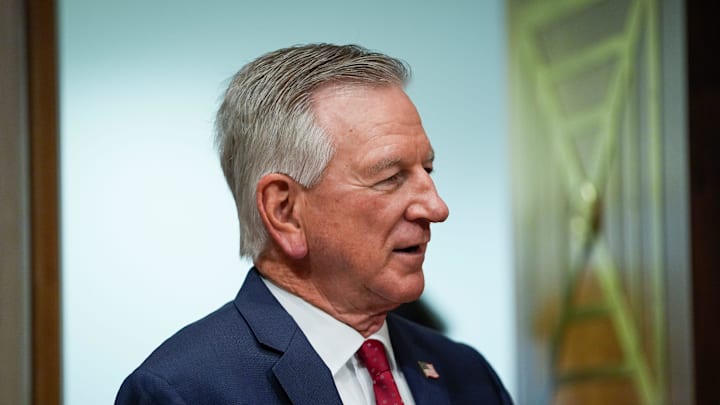 Mar 13, 2025; Washington, DC, USA; Senator Tommy Tuberville (R-AL) during a business meeting of the Senate Committee on Health, Education, Labor, and Pensions in Washington, DC, March 13, 2025.. Mandatory Credit: Jack Gruber-USA TODAY Mar 13, 2025; Washington, DC, USA; Senator Tommy Tuberville (R-AL) during a business meeting of the Senate Committee on Health, Education, Labor, and Pensions in Washington, DC, March 13, 2025.. Mandatory Credit: Jack Gruber-USA TODAY