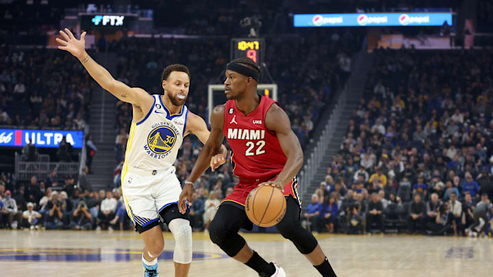 Jimmy Butler, Miami Heat and Stephen Curry, Golden State Warriors