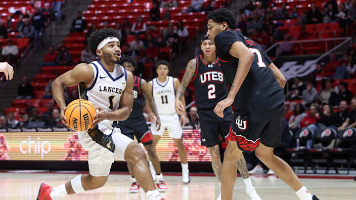 California Baptist Lancers guard Dominique Daniels Jr. (1) 