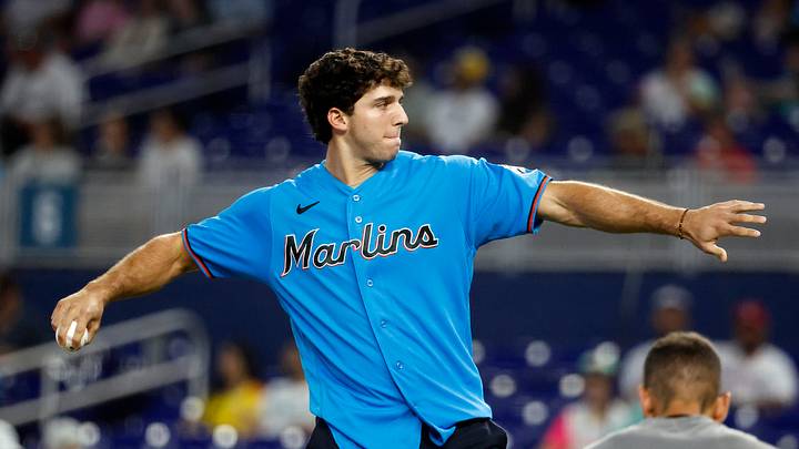 Miami Marlins first-round draft pick Jacob Lombard. Credit: Rhona Wise-Imagn Images
