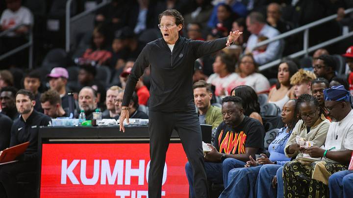 Oct 5, 2026; Atlanta, Georgia, USA; Atlanta Hawks head coach Quin Snyder on the sideline against the Memphis Grizzlies in the first quarter at State Farm Arena. Mandatory Credit: Brett Davis-Imagn Images Oct 5, 2026; Atlanta, Georgia, USA; Atlanta Hawks head coach Quin Snyder on the sideline against the Memphis Grizzlies in the first quarter at State Farm Arena. Mandatory Credit: Brett Davis-Imagn Images